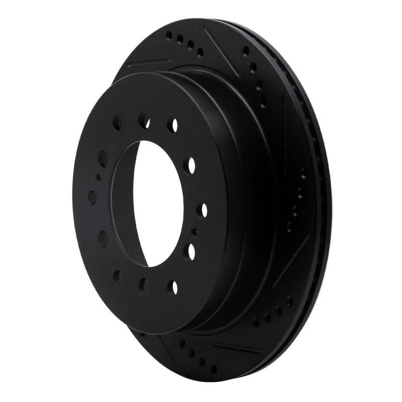 Lexus GX470 Brake Rotor (1) - Rear Right - R1 Concepts - Drilled & Slotted - Black - `01-`09